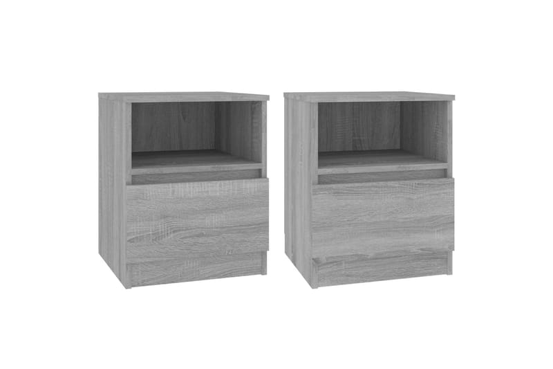 beBasic Sängbord 2 st grå sonoma 40x40x50 cm konstruerat trä - Grey - Möbler - Bord & matgrupper - Avlastningsbord - Sängbord & nattduksbord