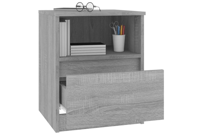 beBasic Sängbord 2 st grå sonoma 40x40x50 cm konstruerat trä - Grey - Möbler - Bord & matgrupper - Avlastningsbord - Sängbord & nattduksbord