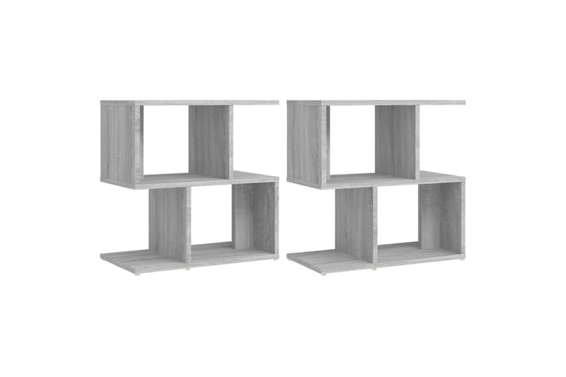 beBasic Sängbord 2 st grå sonoma 50x30x51,5 cm konstruerat trä - Grey - Möbler - Bord & matgrupper - Avlastningsbord - Sängbord & nattduksbord
