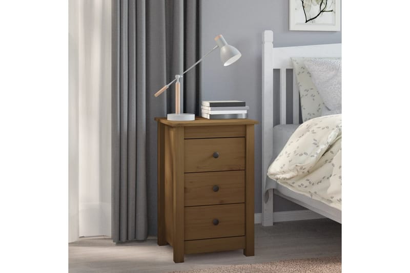 beBasic Sängbord 2 st honungsbrun 40x35x61,5 cm massiv furu - Brown - Möbler - Bord & matgrupper - Avlastningsbord - Sängbord & nattduksbord