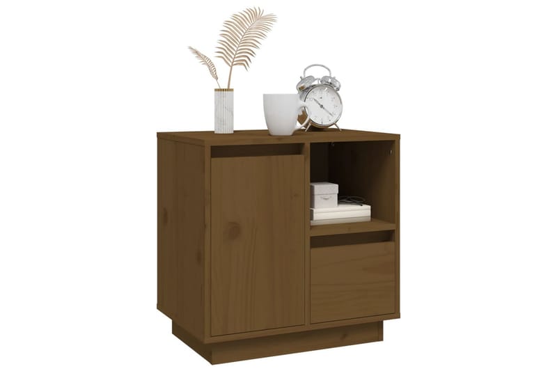beBasic Sängbord 2 st honungsbrun 50x34x50 cm massiv furu - Brown - Möbler - Bord & matgrupper - Avlastningsbord - Sängbord & nattduksbord