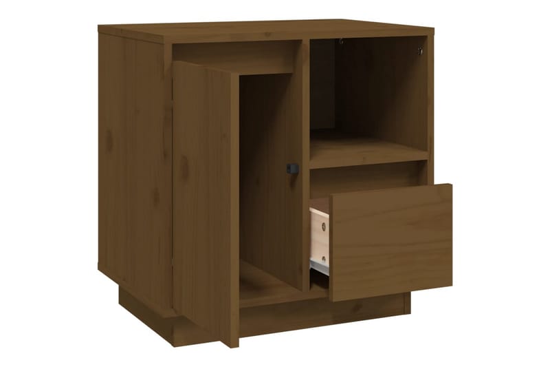 beBasic Sängbord 2 st honungsbrun 50x34x50 cm massiv furu - Brown - Möbler - Bord & matgrupper - Avlastningsbord - Sängbord & nattduksbord