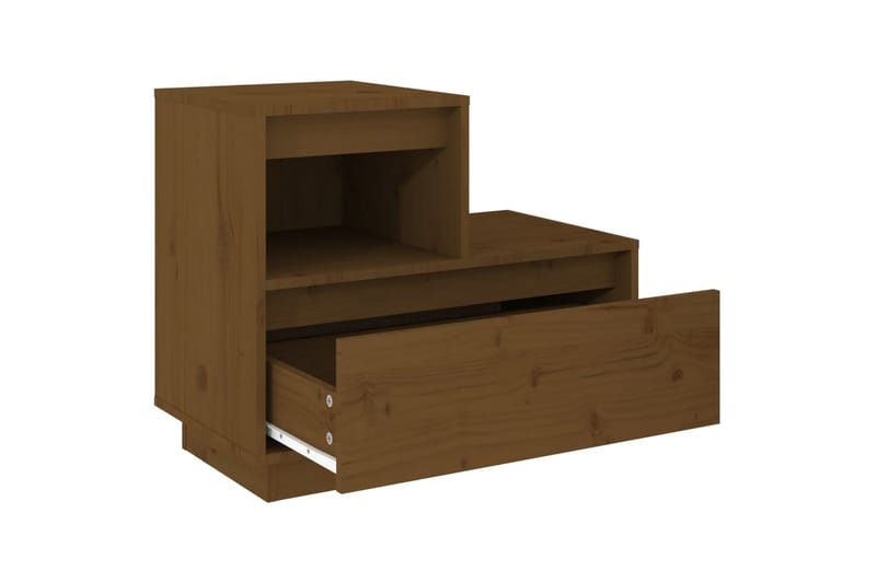 beBasic Sängbord 2 st honungsbrun 60x34x51 cm massiv furu - Brown - Möbler - Bord & matgrupper - Avlastningsbord - Sängbord & nattduksbord