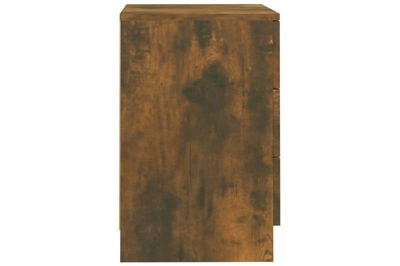 beBasic Sängbord 2 st rökfärgad ek 38x35x56 cm konstruerat trä - Brown - Möbler - Bord & matgrupper - Avlastningsbord - Sängbord & nattduksbord