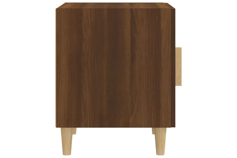 beBasic Sängbord 2 st rökfärgad ek konstruerat trä - Brown - Möbler - Bord & matgrupper - Avlastningsbord - Sängbord & nattduksbord