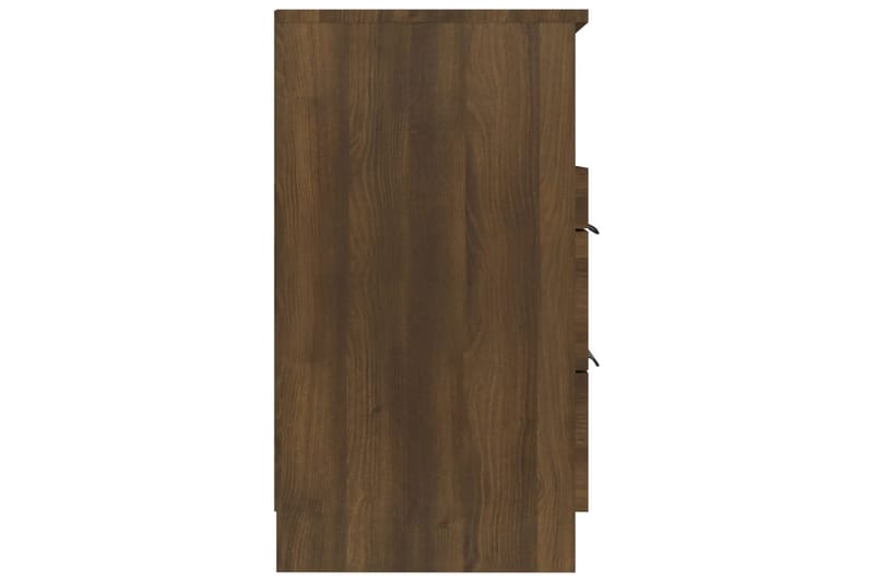 beBasic Sängbord 2 st rökfärgad ek konstruerat trä - Brown - Möbler - Bord & matgrupper - Avlastningsbord - Sängbord & nattduksbord