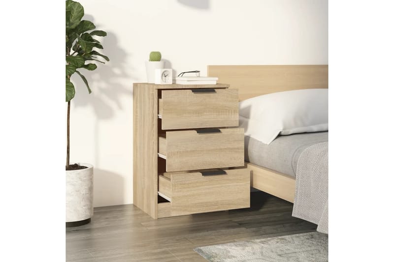 beBasic Sängbord 2 st sonoma-ek 40x36x65 cm - Brown - Möbler - Bord & matgrupper - Avlastningsbord - Sängbord & nattduksbord