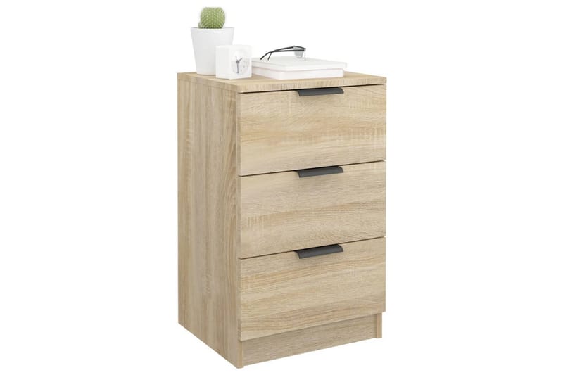beBasic Sängbord 2 st sonoma-ek 40x36x65 cm - Brown - Möbler - Bord & matgrupper - Avlastningsbord - Sängbord & nattduksbord
