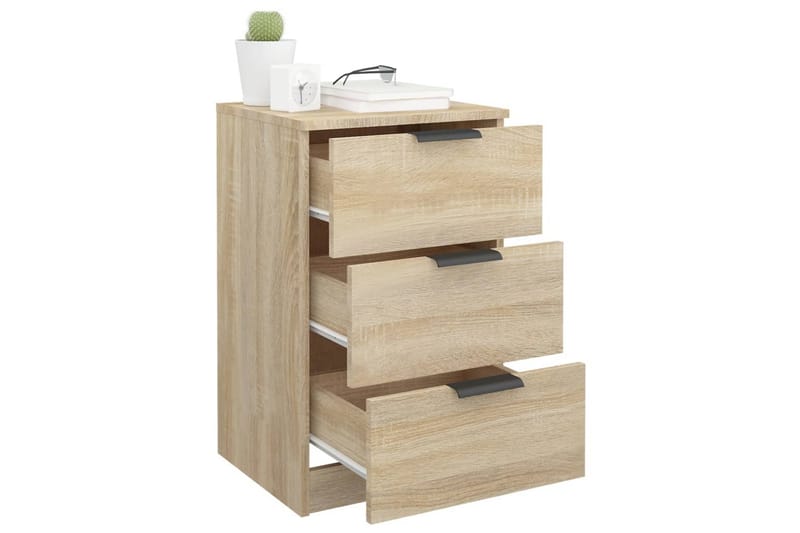 beBasic Sängbord 2 st sonoma-ek 40x36x65 cm - Brown - Möbler - Bord & matgrupper - Avlastningsbord - Sängbord & nattduksbord