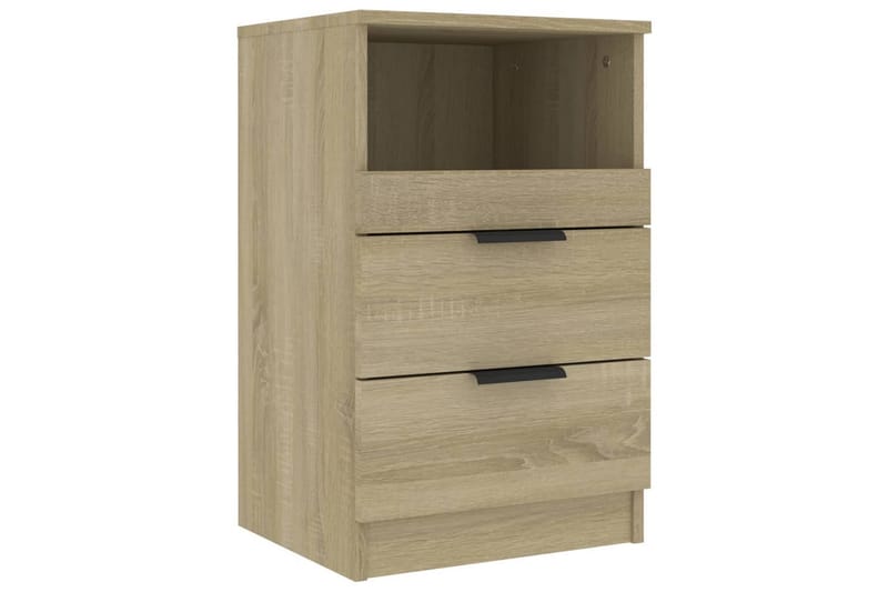 beBasic Sängbord 2 st sonoma-ek konstruerat trä - Brown - Möbler - Bord & matgrupper - Avlastningsbord - Sängbord & nattduksbord