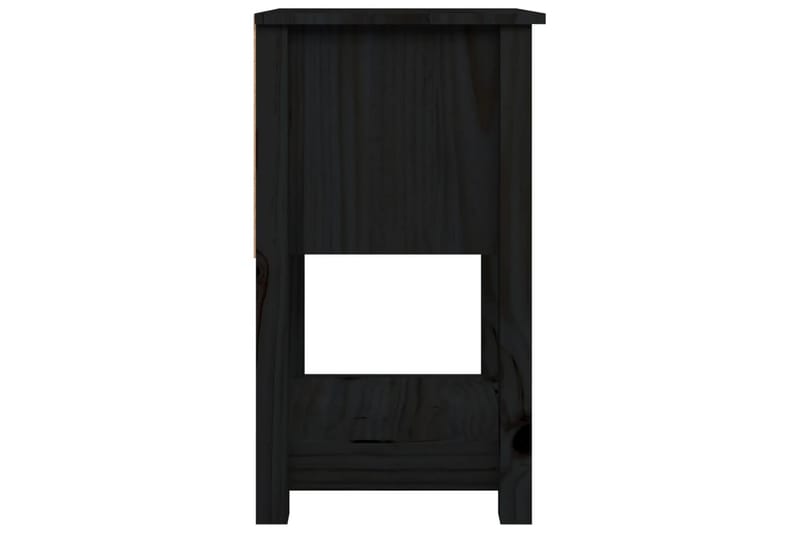 beBasic Sängbord 2 st svart 40x35x61,5 cm massiv furu - Möbler - Bord & matgrupper - Avlastningsbord - Sängbord & nattduksbord