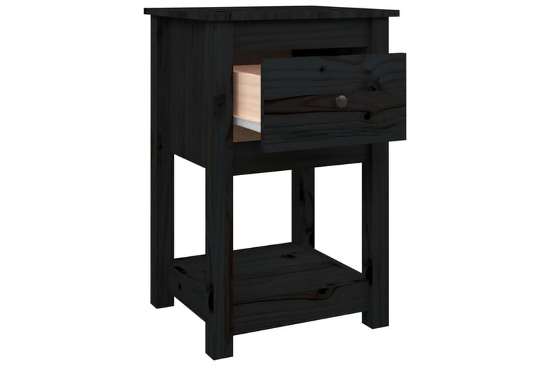 beBasic Sängbord 2 st svart 40x35x61,5 cm massiv furu - Möbler - Bord & matgrupper - Avlastningsbord - Sängbord & nattduksbord