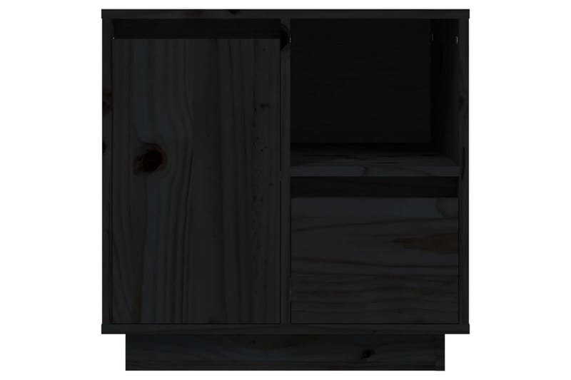 beBasic Sängbord 2 st svart 50x34x50 cm massivt furuträ - Black - Möbler - Bord & matgrupper - Avlastningsbord - Sängbord & nattduksbord