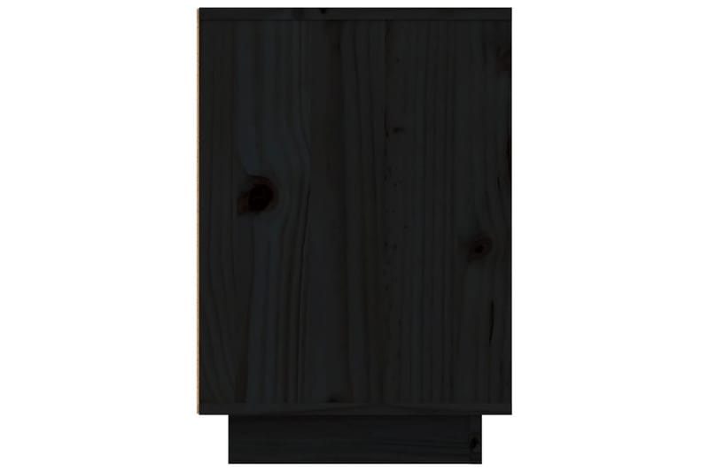 beBasic Sängbord 2 st svart 50x34x50 cm massivt furuträ - Black - Sängbord & nattduksbord