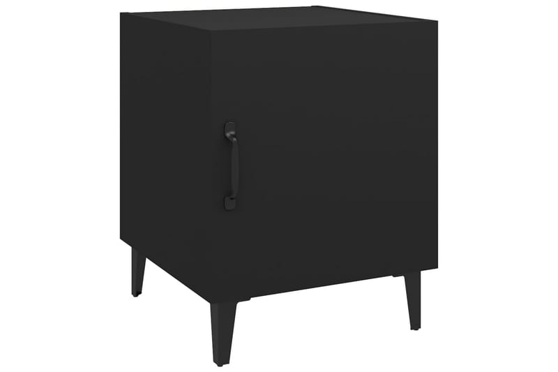 beBasic Sängbord 2 st svart konstruerat trä - Black - Möbler - Bord & matgrupper - Avlastningsbord - Sängbord & nattduksbord