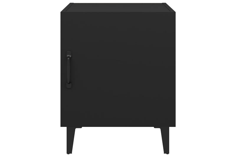 beBasic Sängbord 2 st svart konstruerat trä - Black - Möbler - Bord & matgrupper - Avlastningsbord - Sängbord & nattduksbord