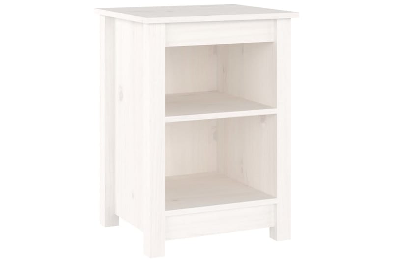 beBasic Sängbord 2 st vit 40x35x55 cm massiv furu - White - Möbler - Bord & matgrupper - Avlastningsbord - Sängbord & nattduksbord