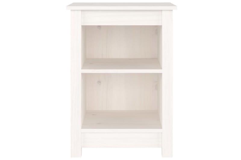beBasic Sängbord 2 st vit 40x35x55 cm massiv furu - White - Möbler - Bord & matgrupper - Avlastningsbord - Sängbord & nattduksbord