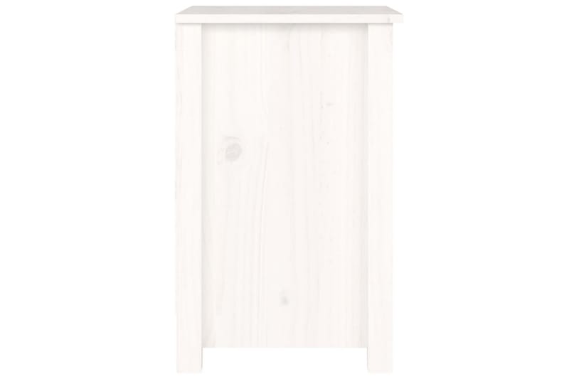 beBasic Sängbord 2 st vit 40x35x55 cm massiv furu - White - Möbler - Bord & matgrupper - Avlastningsbord - Sängbord & nattduksbord