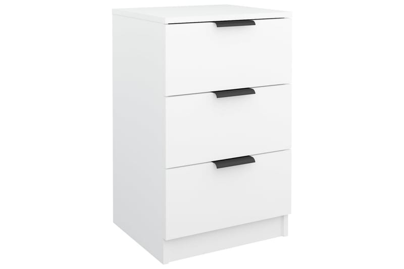 beBasic Sängbord 2 st vit 40x36x65 cm - White - Sängbord & nattduksbord