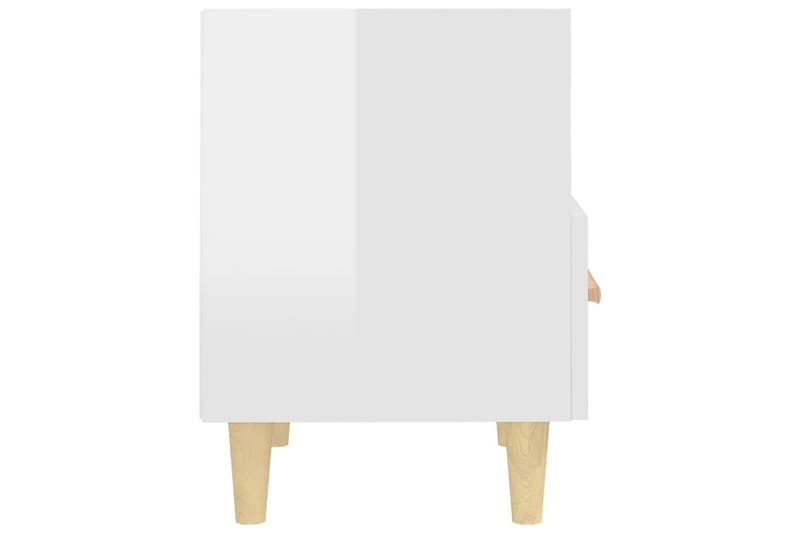 beBasic Sängbord 2 st vit högglans 40x35x47 cm - White - Möbler - Bord & matgrupper - Avlastningsbord - Sängbord & nattduksbord