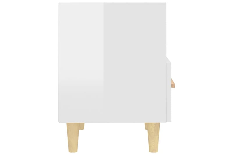 beBasic Sängbord 2 st vit högglans 40x35x47 cm - White - Sängbord & nattduksbord