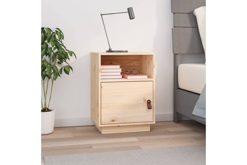 beBasic Sängbord 40x34x55 cm massiv furu - Brown - Möbler - Bord & matgrupper - Avlastningsbord - Sängbord & nattduksbord