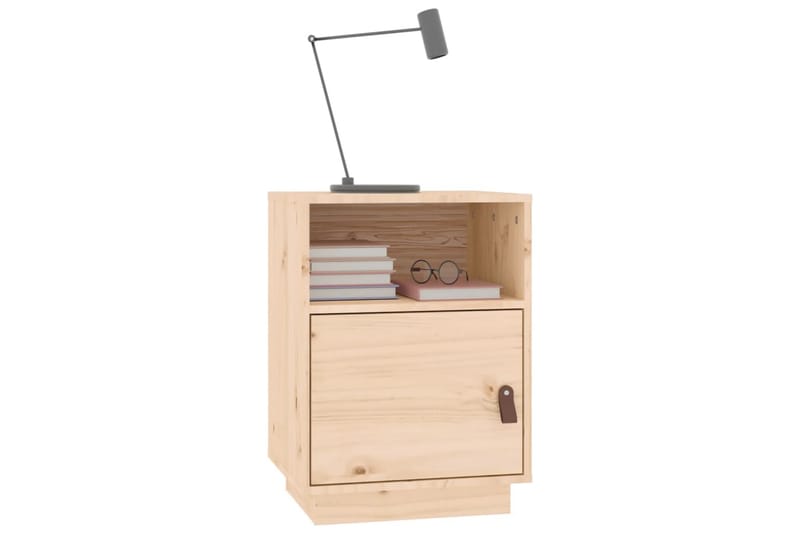beBasic Sängbord 40x34x55 cm massiv furu - Brown - Möbler - Bord & matgrupper - Avlastningsbord - Sängbord & nattduksbord