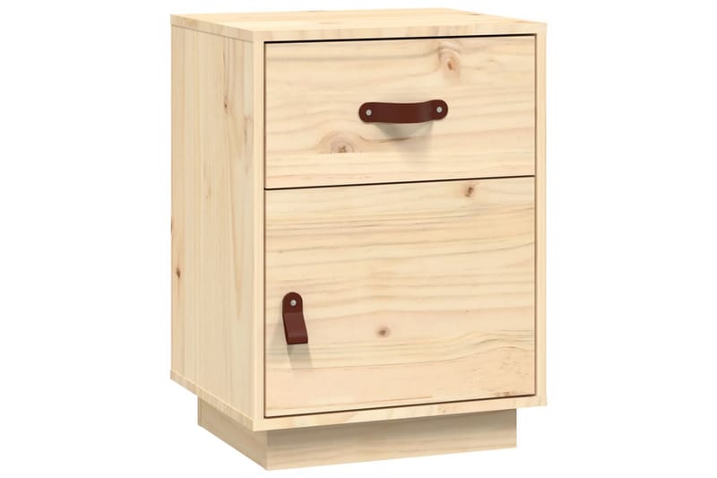 beBasic Sängbord 40x34x55 cm massiv furu - Brown - Möbler - Bord & matgrupper - Avlastningsbord - Sängbord & nattduksbord
