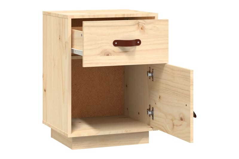 beBasic Sängbord 40x34x55 cm massiv furu - Brown - Möbler - Bord & matgrupper - Avlastningsbord - Sängbord & nattduksbord
