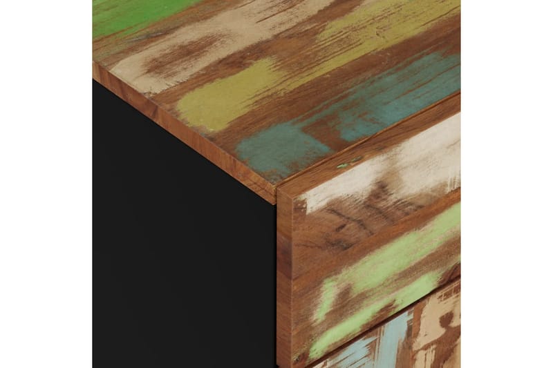 beBasic Sängbord 50x33x60 cm massivt återvunnet och konstruerat trä - Flerfärgsdesign - Möbler - Bord & matgrupper - Avlastningsbord - Sängbord & nattduksbord