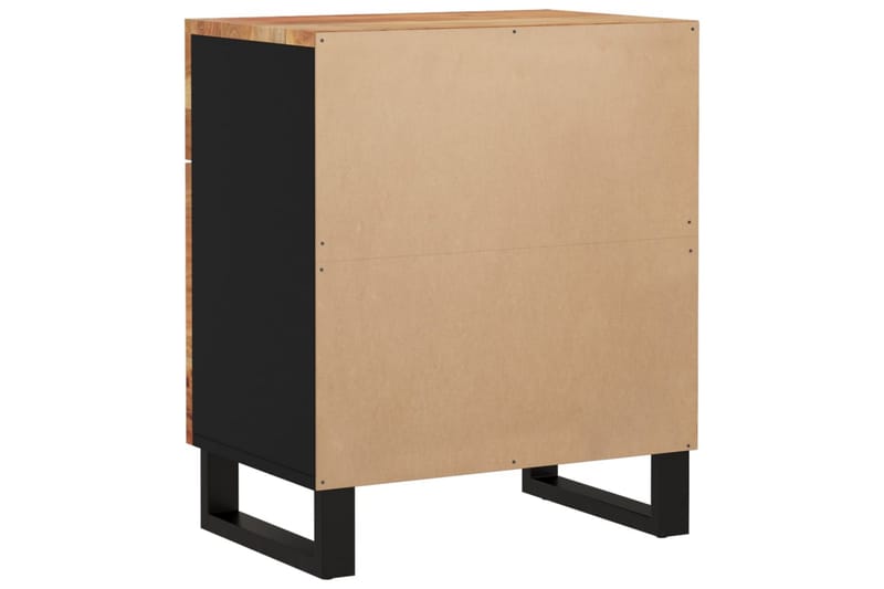 beBasic Sängbord 50x33x60 cm massivt akaciaträ och konstruerat trä - Brown - Möbler - Bord & matgrupper - Avlastningsbord - Sängbord & nattduksbord