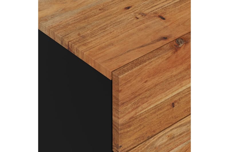 beBasic Sängbord 50x33x60 cm massivt akaciaträ och konstruerat trä - Brown - Möbler - Bord & matgrupper - Avlastningsbord - Sängbord & nattduksbord