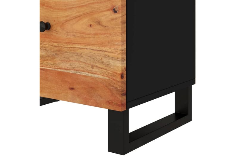 beBasic Sängbord 50x33x60 cm massivt akaciaträ och konstruerat trä - Brown - Möbler - Bord & matgrupper - Avlastningsbord - Sängbord & nattduksbord