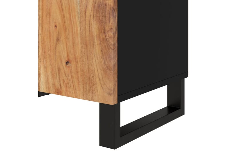 beBasic Sängbord 50x33x60 cm massivt akaciaträ och konstruerat trä - Brown - Möbler - Bord & matgrupper - Avlastningsbord - Sängbord & nattduksbord