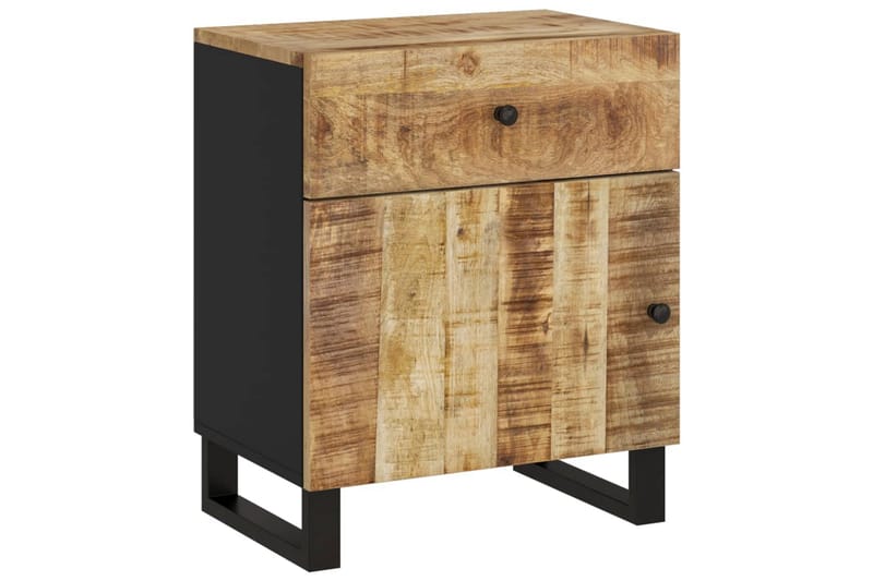 beBasic Sängbord 50x33x60 cm massivt mangoträ och konstruerat trä - Brown - Möbler - Bord & matgrupper - Avlastningsbord - Sängbord & nattduksbord