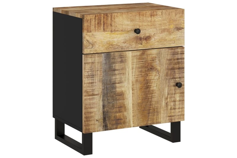 beBasic Sängbord 50x33x60 cm massivt mangoträ och konstruerat trä - Brown - Möbler - Bord & matgrupper - Avlastningsbord - Sängbord & nattduksbord