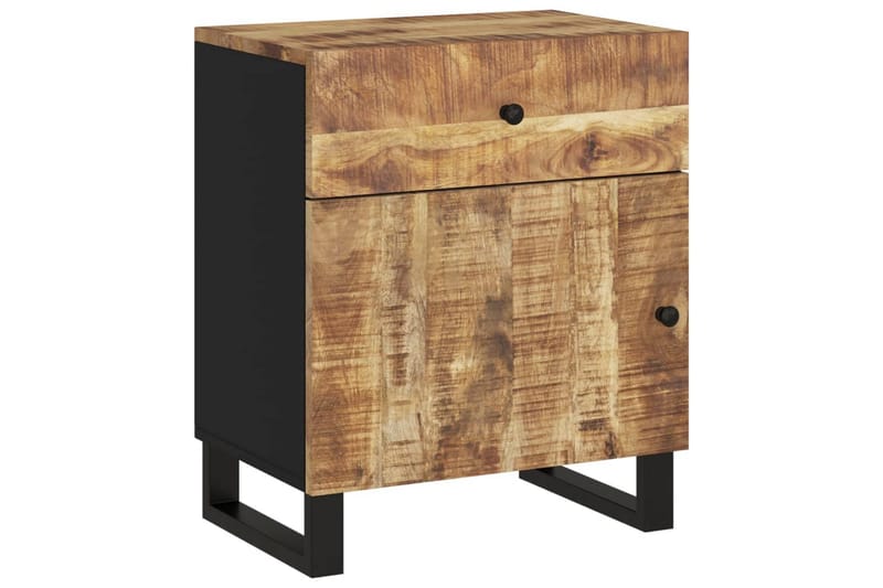 beBasic Sängbord 50x33x60 cm massivt mangoträ och konstruerat trä - Brown - Möbler - Bord & matgrupper - Avlastningsbord - Sängbord & nattduksbord