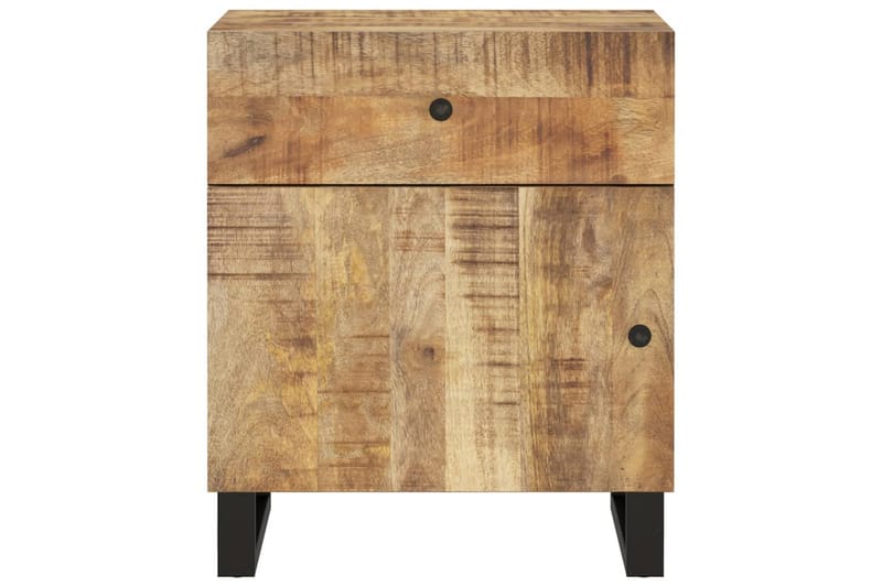 beBasic Sängbord 50x33x60 cm massivt mangoträ och konstruerat trä - Brown - Möbler - Bord & matgrupper - Avlastningsbord - Sängbord & nattduksbord