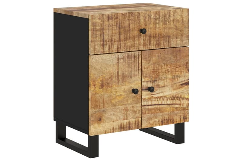 beBasic Sängbord 50x33x60 cm massivt mangoträ och konstruerat trä - Brown - Möbler - Bord & matgrupper - Avlastningsbord - Sängbord & nattduksbord