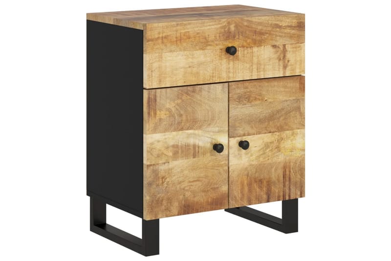 beBasic Sängbord 50x33x60 cm massivt mangoträ och konstruerat trä - Brown - Möbler - Bord & matgrupper - Avlastningsbord - Sängbord & nattduksbord
