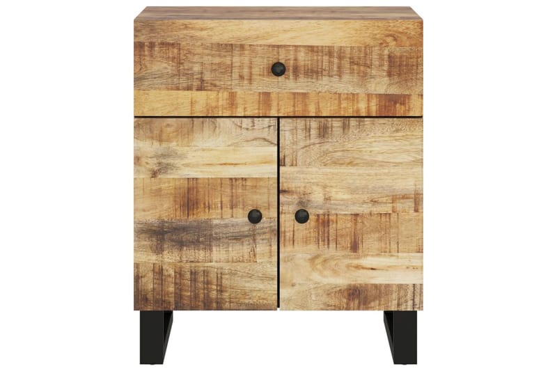 beBasic Sängbord 50x33x60 cm massivt mangoträ och konstruerat trä - Brown - Möbler - Bord & matgrupper - Avlastningsbord - Sängbord & nattduksbord