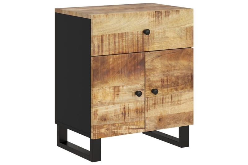beBasic Sängbord 50x33x60 cm massivt mangoträ och konstruerat trä - Brown - Möbler - Bord & matgrupper - Avlastningsbord - Sängbord & nattduksbord
