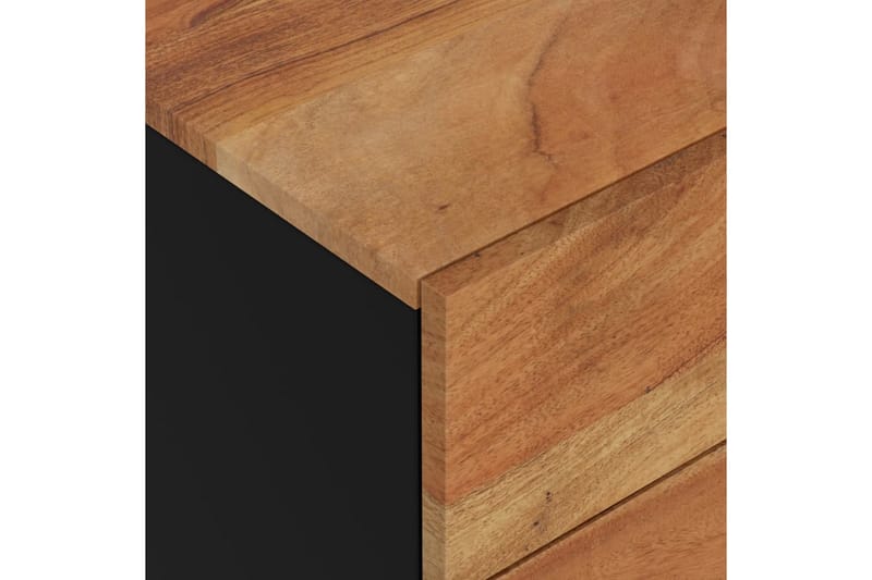 beBasic Sängbord 50x33x62 cm massivt akaciaträ och konstruerat trä - Brown - Möbler - Bord & matgrupper - Avlastningsbord - Sängbord & nattduksbord