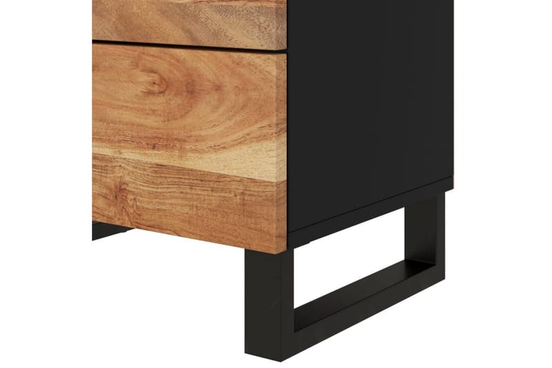 beBasic Sängbord 50x33x62 cm massivt akaciaträ och konstruerat trä - Brown - Möbler - Bord & matgrupper - Avlastningsbord - Sängbord & nattduksbord