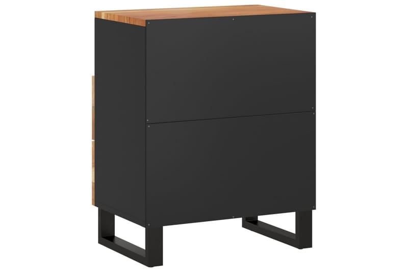 beBasic Sängbord 50x33x62 cm massivt akaciaträ och konstruerat trä - Brown - Möbler - Bord & matgrupper - Avlastningsbord - Sängbord & nattduksbord