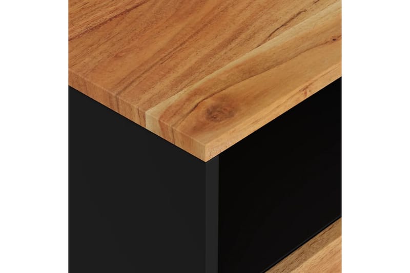 beBasic Sängbord 50x33x62 cm massivt akaciaträ och konstruerat trä - Brown - Möbler - Bord & matgrupper - Avlastningsbord - Sängbord & nattduksbord