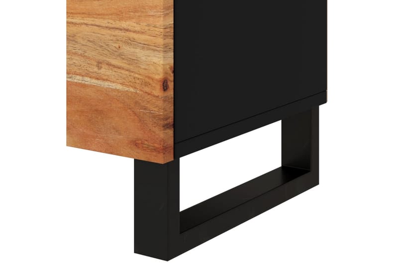beBasic Sängbord 50x33x62 cm massivt akaciaträ och konstruerat trä - Brown - Möbler - Bord & matgrupper - Avlastningsbord - Sängbord & nattduksbord