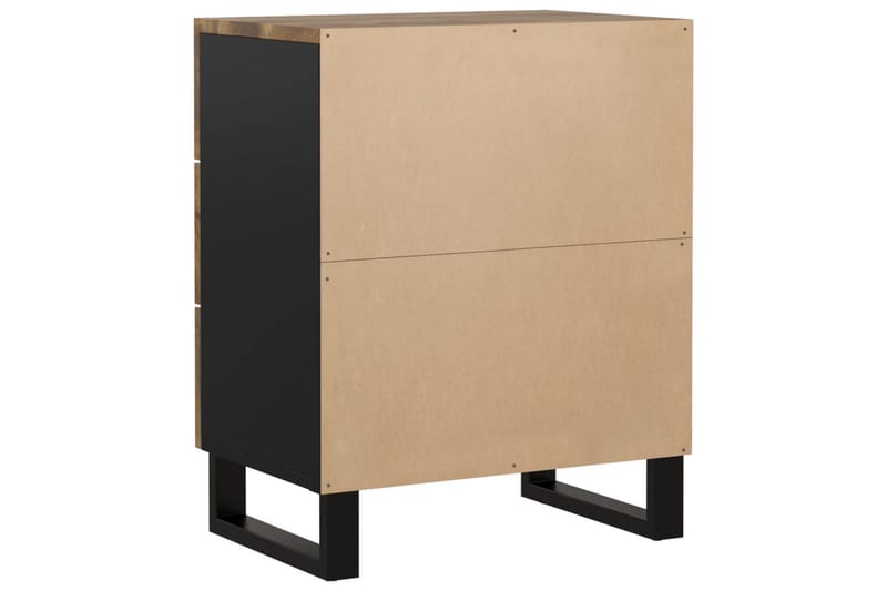 beBasic Sängbord 50x33x62 cm massivt mangoträ och konstruerat trä - Brown - Möbler - Bord & matgrupper - Avlastningsbord - Sängbord & nattduksbord