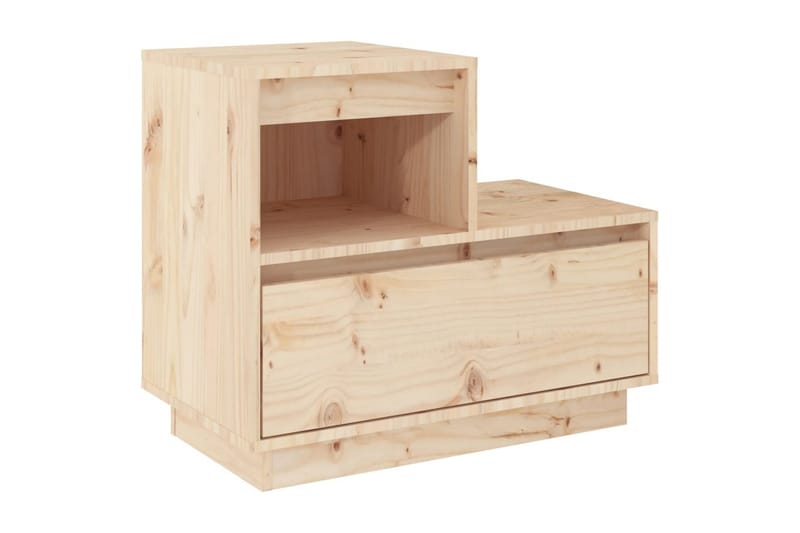 beBasic Sängbord 60x34x51 cm massiv furu - Brown - Möbler - Bord & matgrupper - Avlastningsbord - Sängbord & nattduksbord